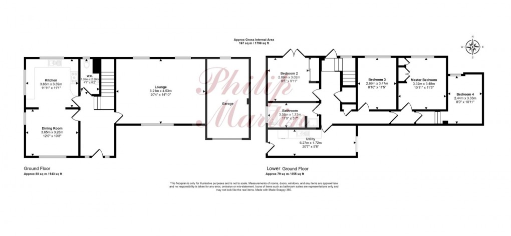 Floorplan for Brannel Road, Coombe, St. Austell