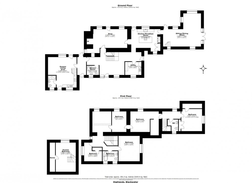 Floorplan for East Hill, Blackwater, Truro