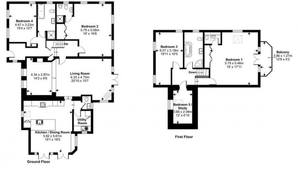 Floorplan for Twelveheads, Near Truro