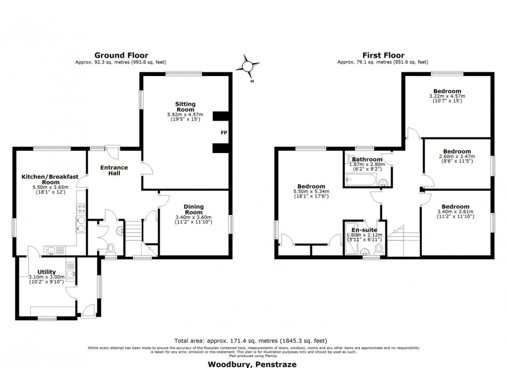 Floorplan for Penstraze, Chacewater