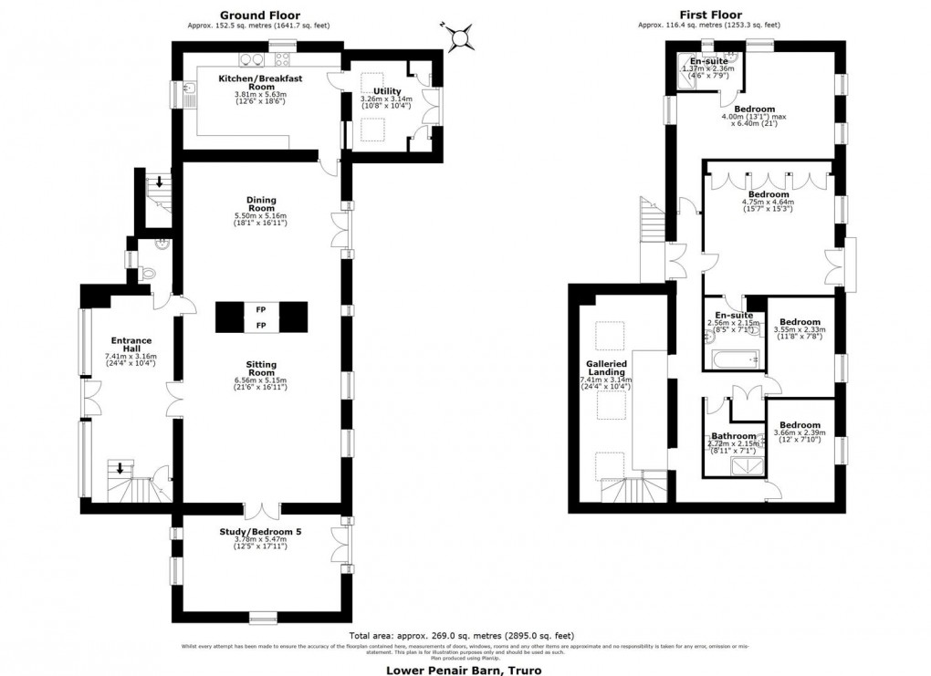 Floorplan for St. Clement, Truro