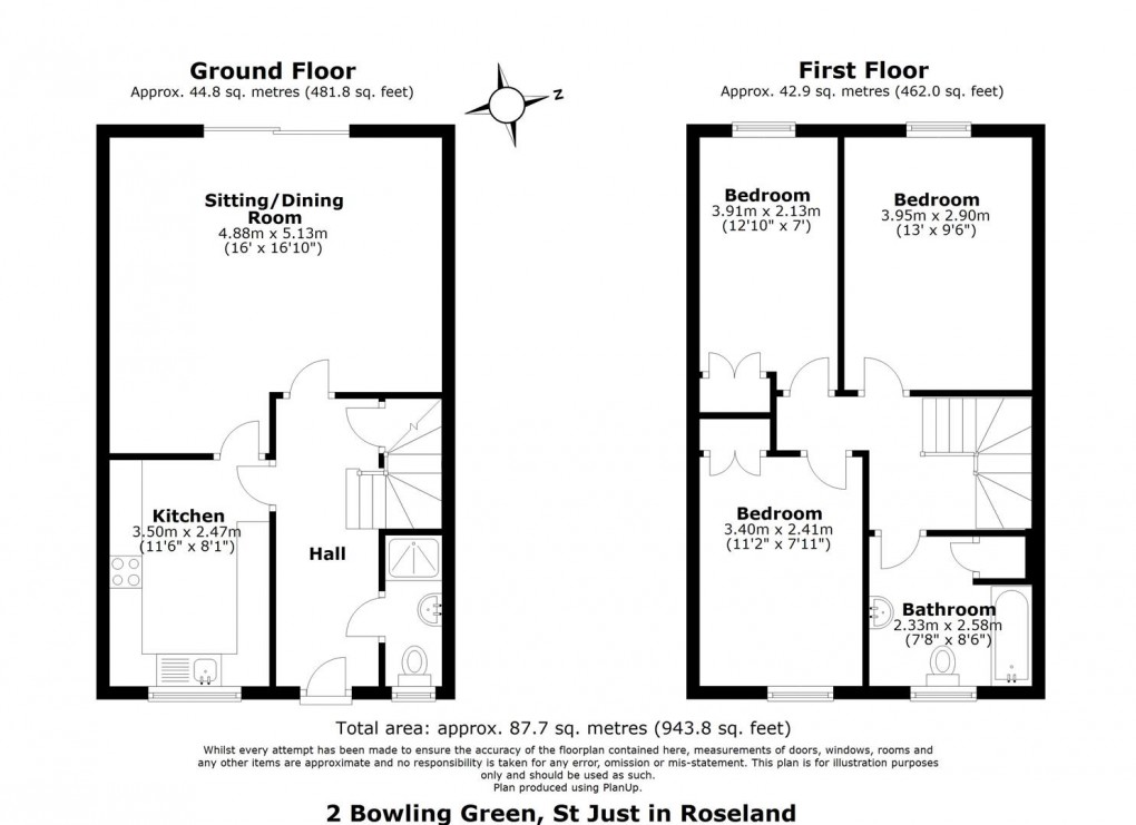 Floorplan for St. Just In Roseland