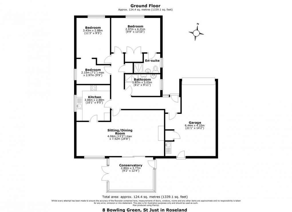 Floorplan for The Bowling Green, St. Just In Roseland