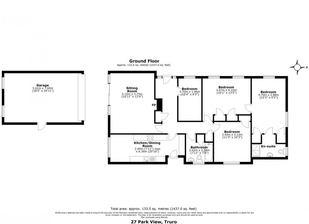 Floorplan for Park View, Truro