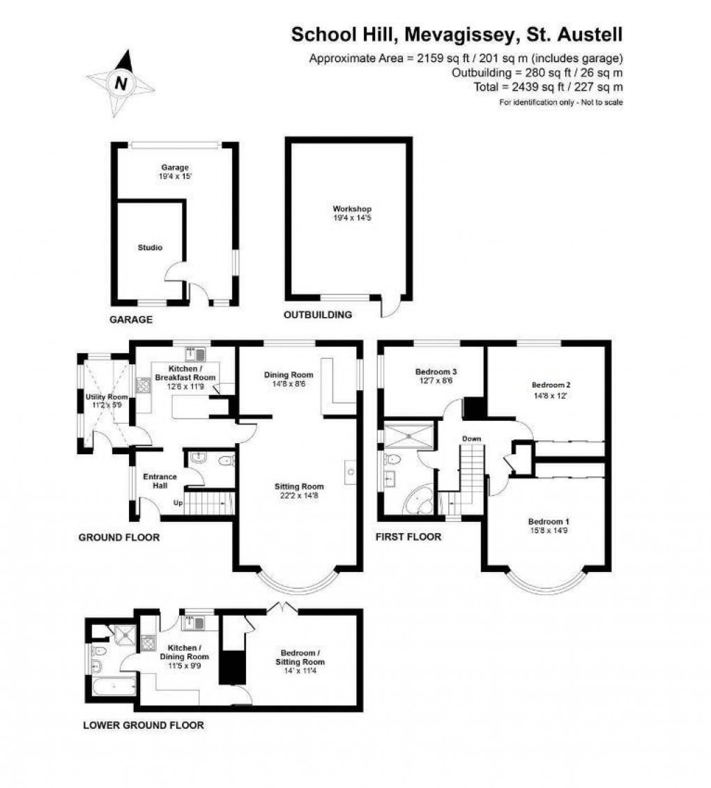 Floorplan for School Hill, Mevagissey, St. Austell