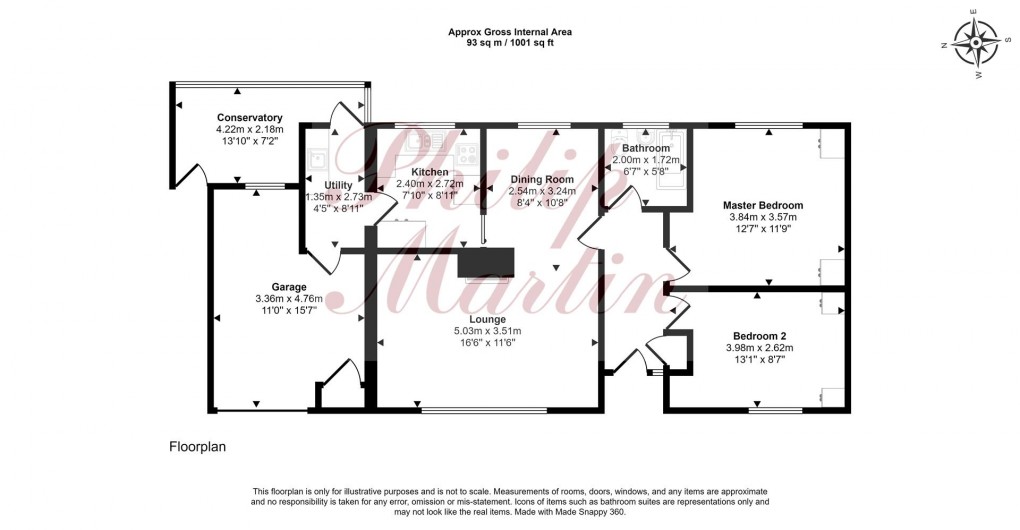 Floorplan for Knights Meadow, Carnon Downs