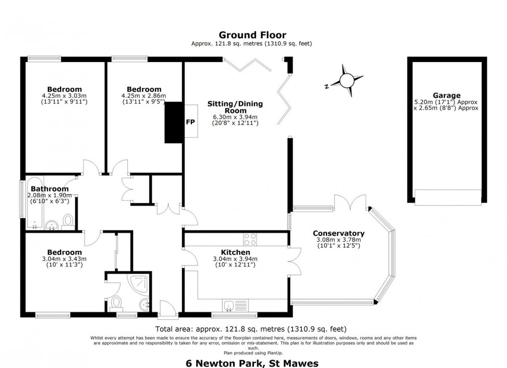 Floorplan for Newton Park, St. Mawes