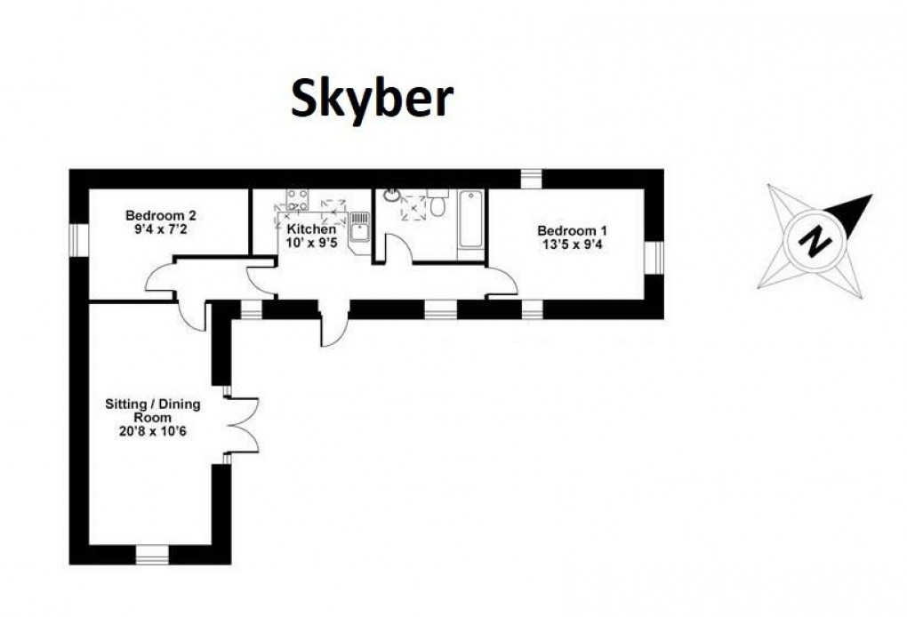 Floorplan for Nr. Ladock