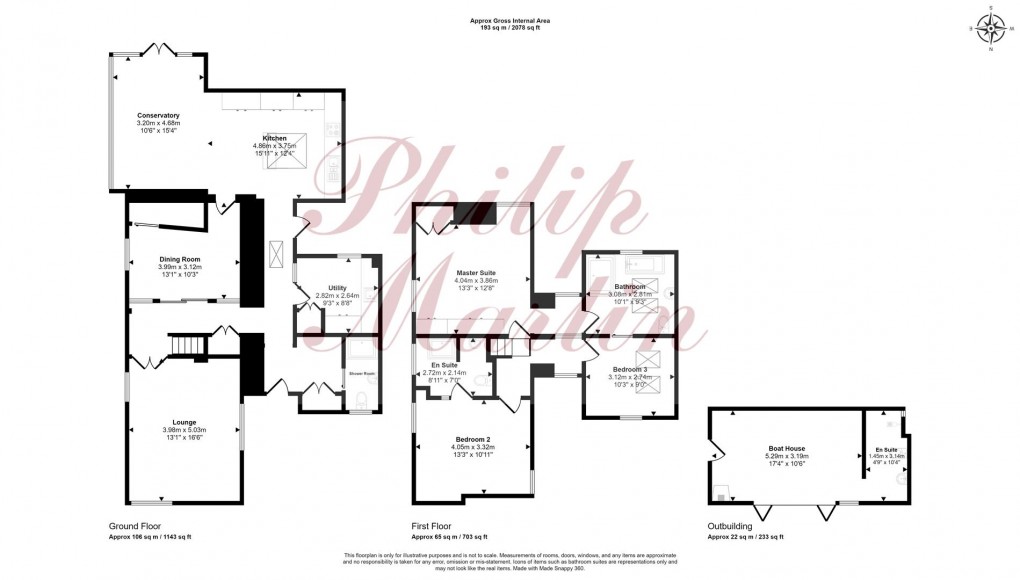 Floorplan for Trethem, St. Just In Roseland