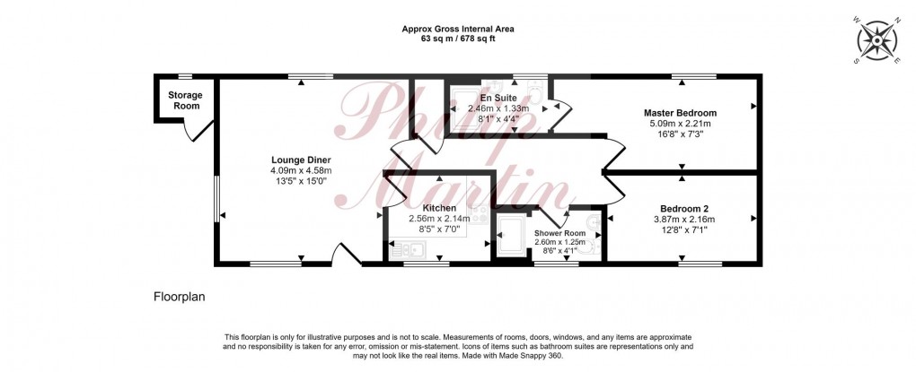 Floorplan for Pendower Road, Veryan