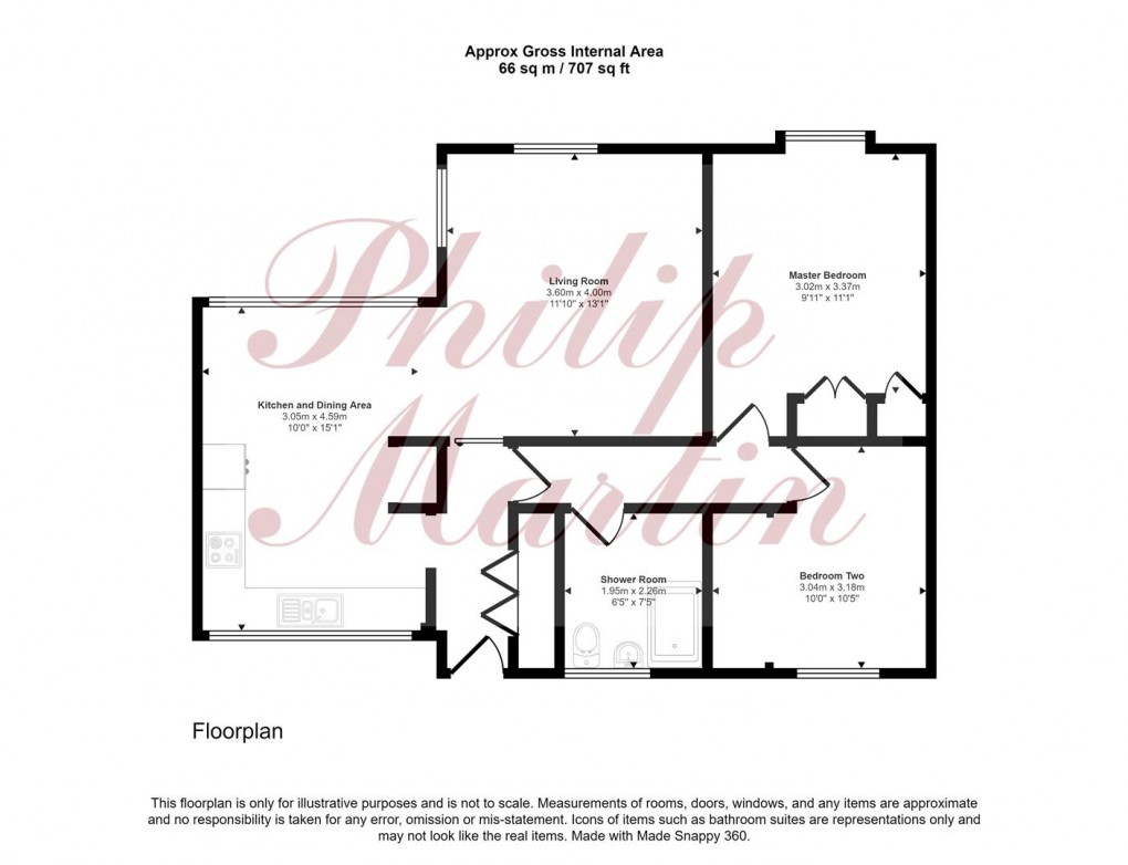 Floorplan for Benson Gardens, Truro