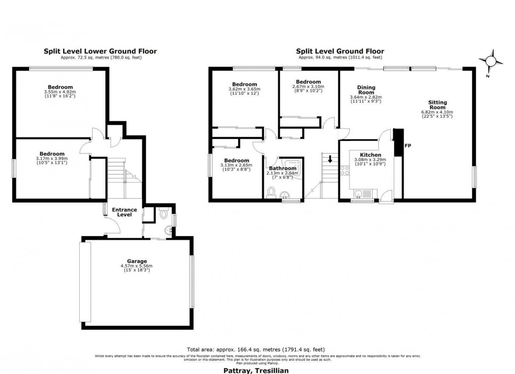 Floorplan for Tresillian, Truro