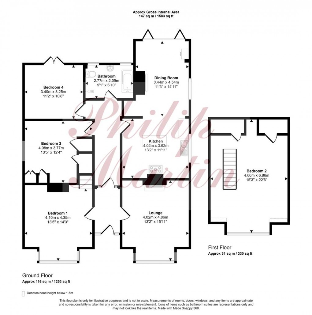 Floorplan for Salisbury Road, Truro