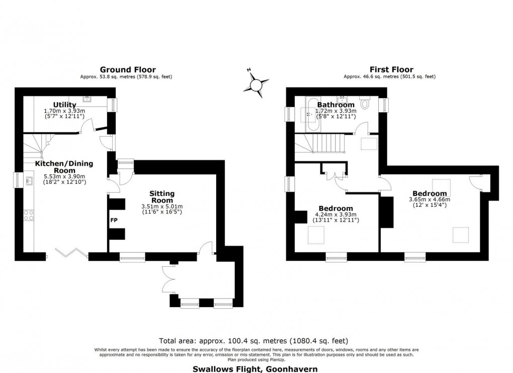 Floorplan for Wheal Anna, Goonhavern