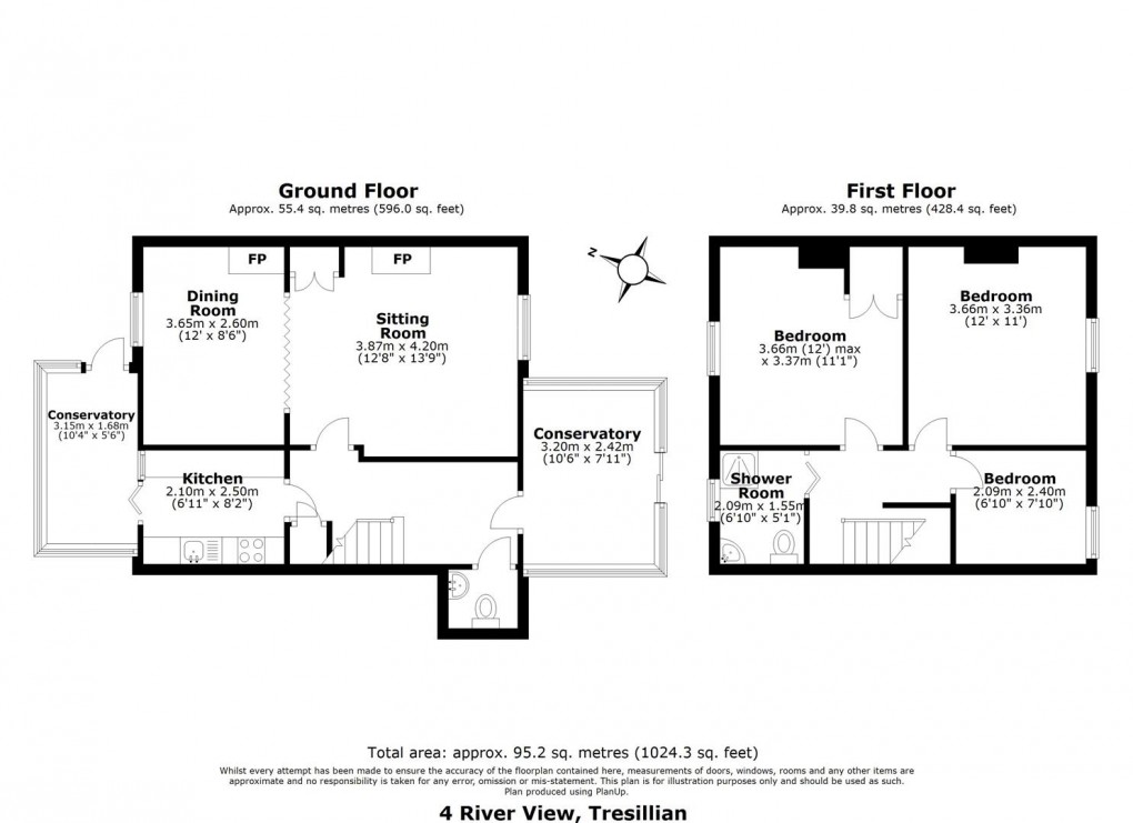 Floorplan for Tresillian, Truro