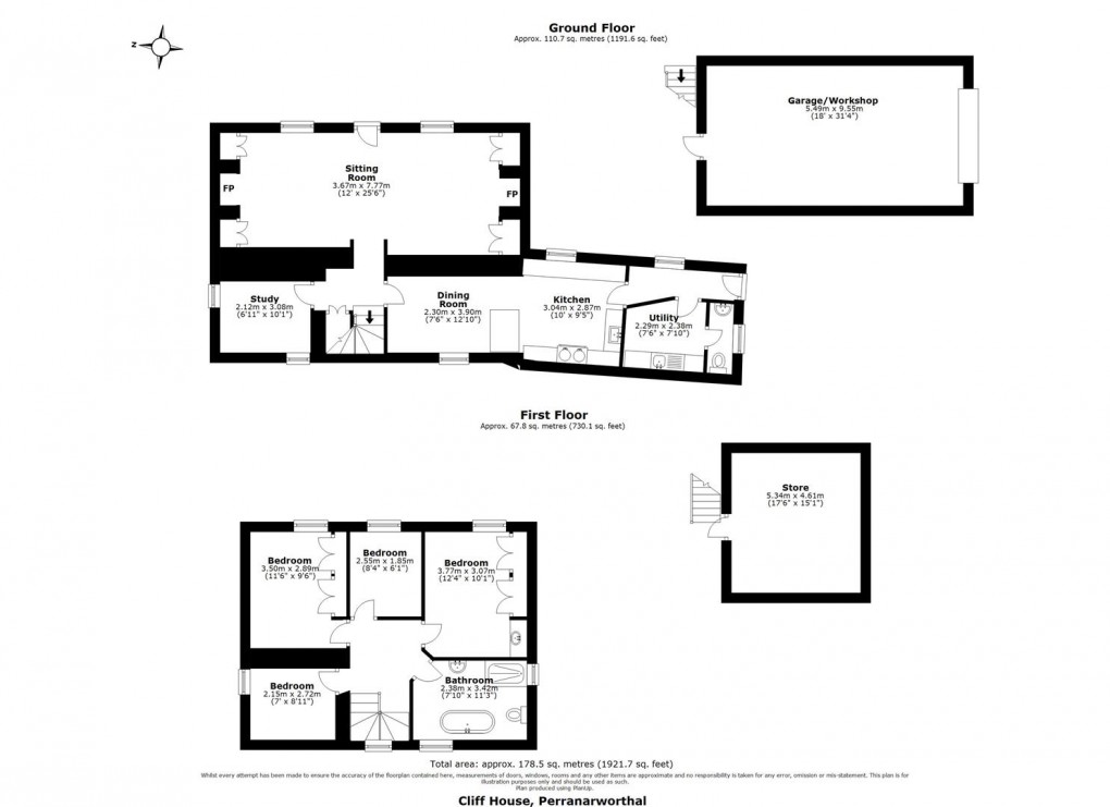 Floorplan for Perranarworthal, Truro