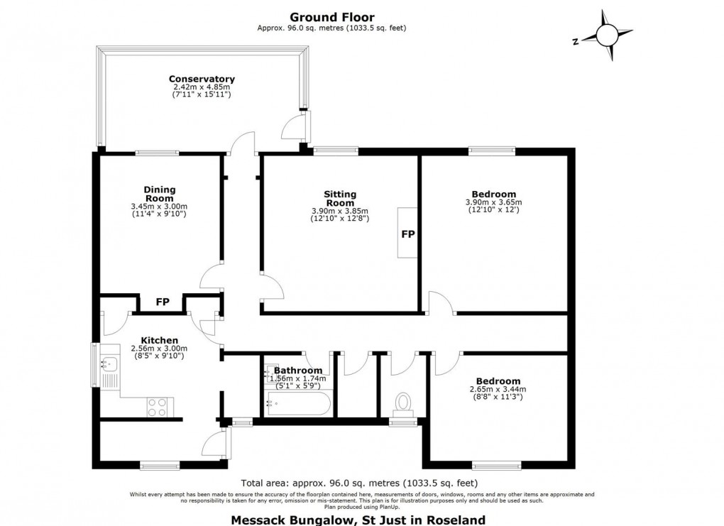 Floorplan for St. Just In Roseland, Truro