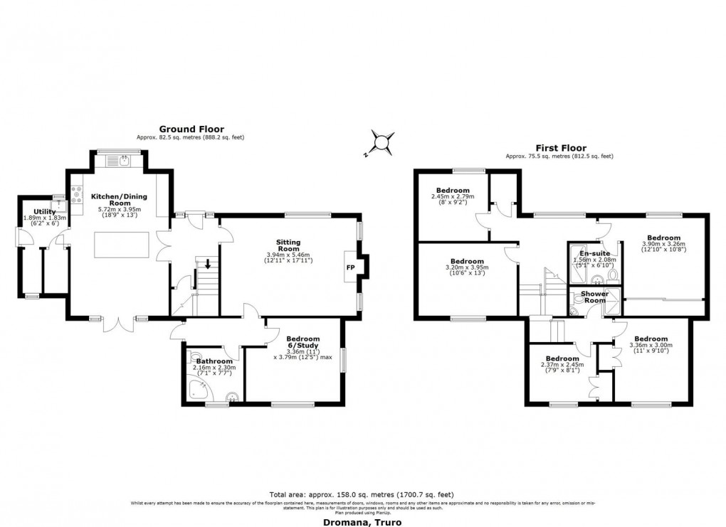 Floorplan for Tremorvah Crescent, Truro