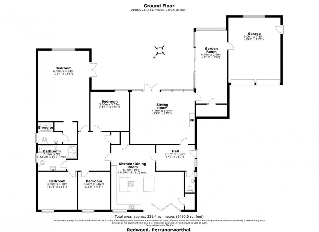 Floorplan for Church Road, Perranarworthal