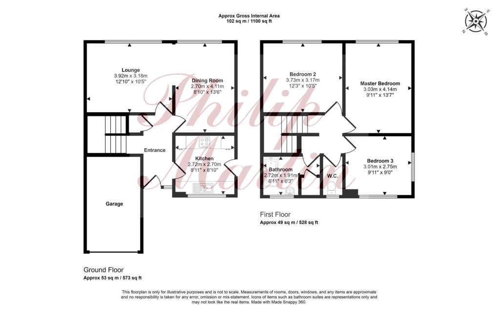 Floorplan for Higher Polsue Way, Tresilian