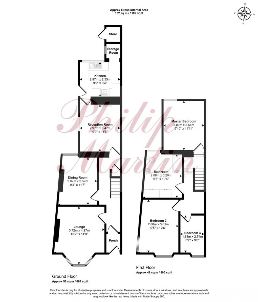 Floorplan for Coronation Terrace, Truro