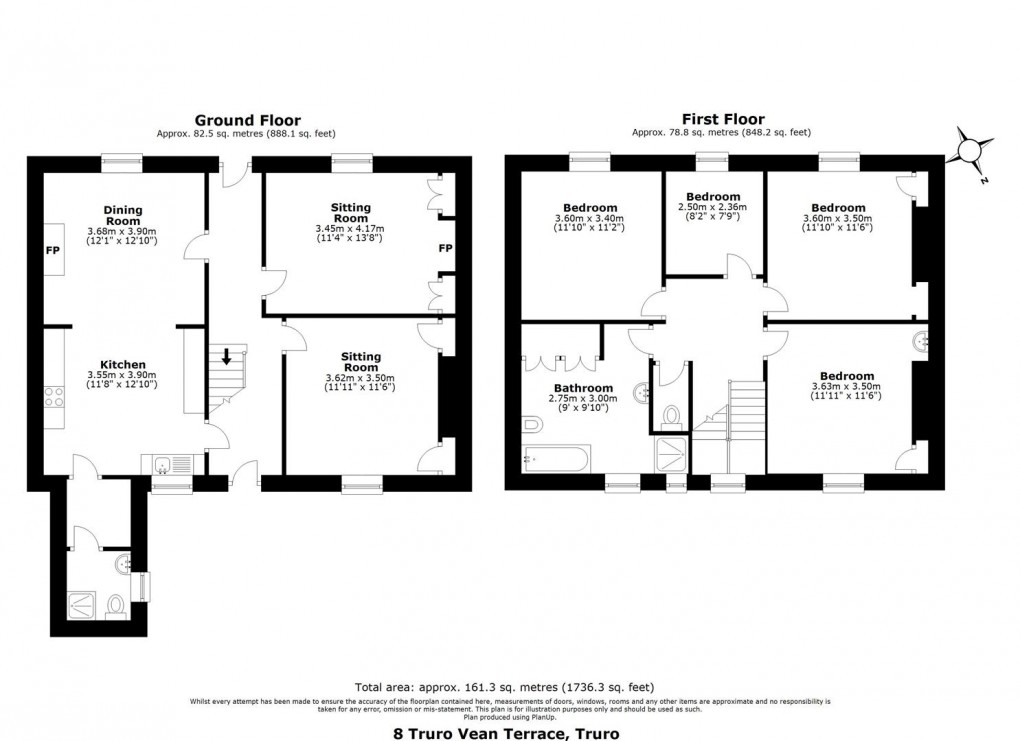 Floorplan for Truro Vean Terrace, Truro