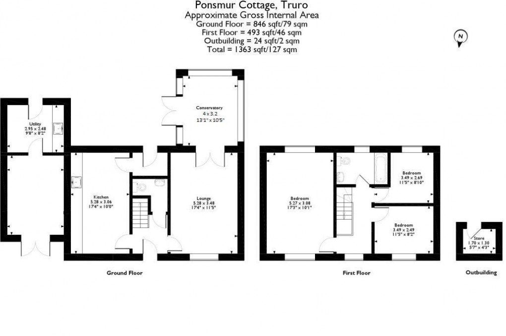 Floorplan for Pepo Lane, Grampound