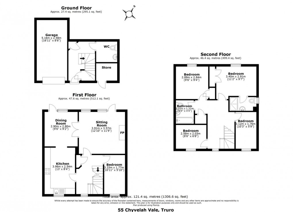 Floorplan for Chyvelah Vale, Truro